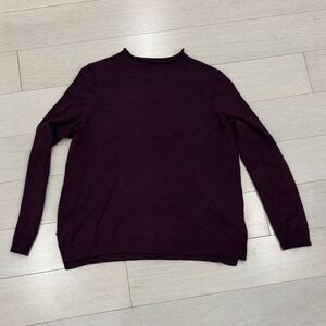 Adrianna Papell Dark Purple Crew Neck Sweater